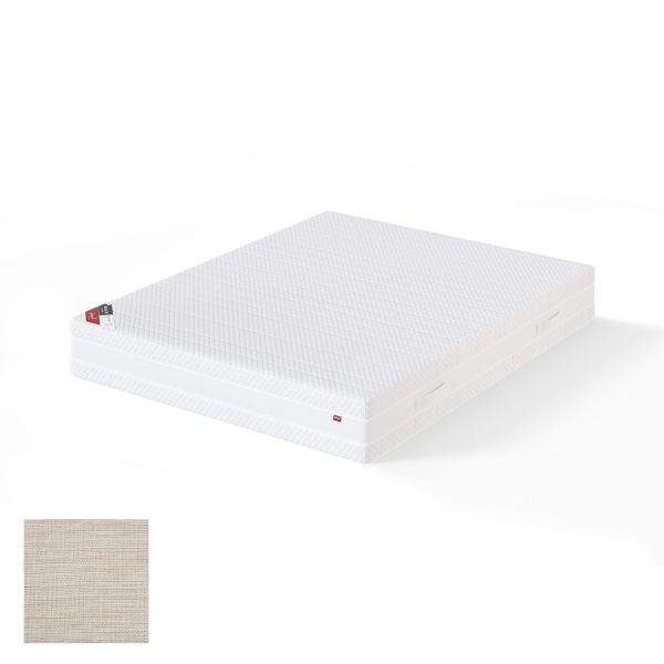 Spring mattress BLACK MULTIPOCKET MANGO 140x200cm, soft, light beige