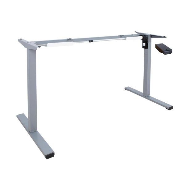 Table leg ERGO OPTIMAL with 1 motor, silver grey