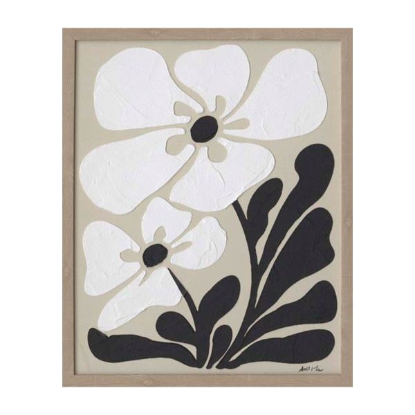 Glezna ar rāmi 40x50cm, ziedi 2