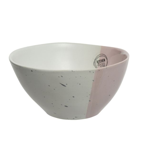 Bowl LUVE D15cm, white and pink