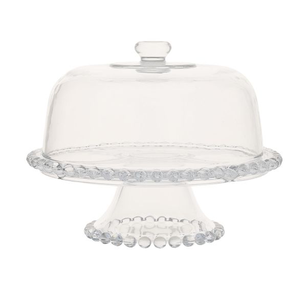 Glass platter 3in1 CAKE PLATE D31xH23cm