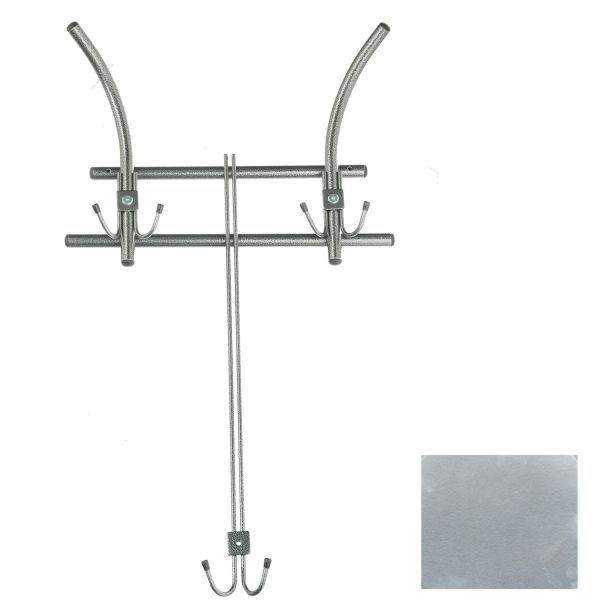 Wall coat rack MARTA 45x14xH78cm, aluminum