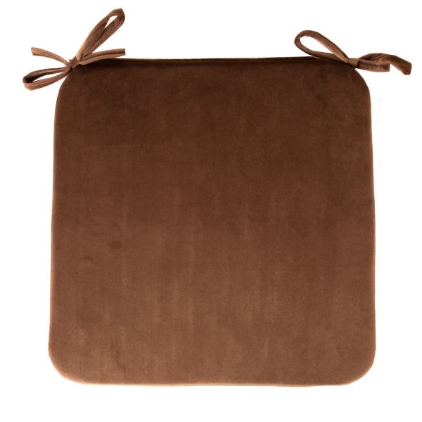 Krēsla pārseg VELVET 39x39x2,5cm, brūns