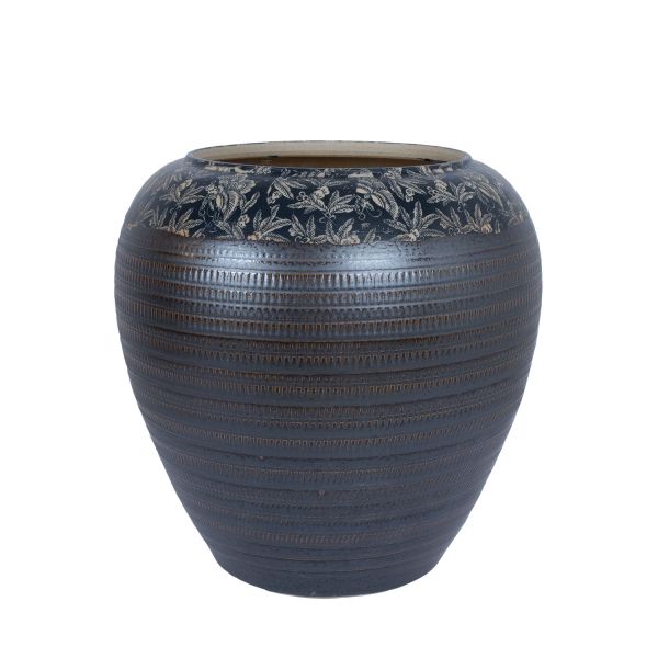 Ceramic vase TITAN STONE H40cm, brown