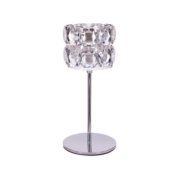 Candlestick CHANLE H17cm, silver