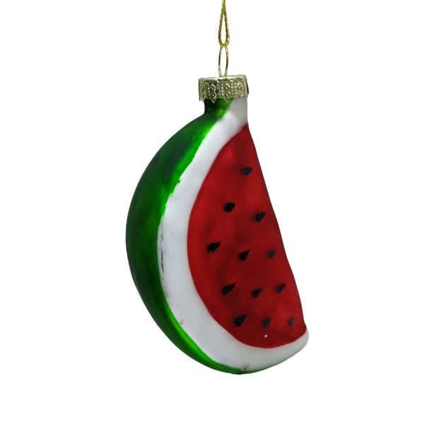 Christmas ornament JOY WATERMELON 9.5cm, glass