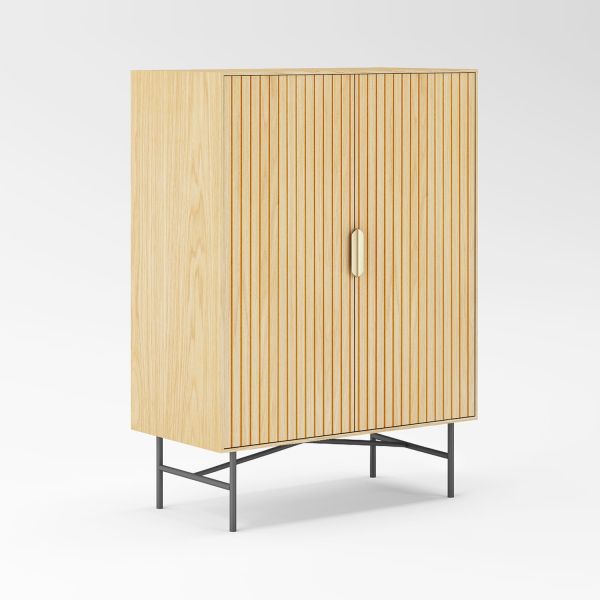 Skapis BASSEL 80x40xH110cm, 3D melamīns