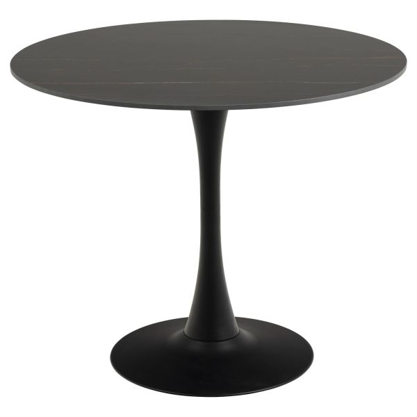 Dining table MALTA D90xH75cm, black/black