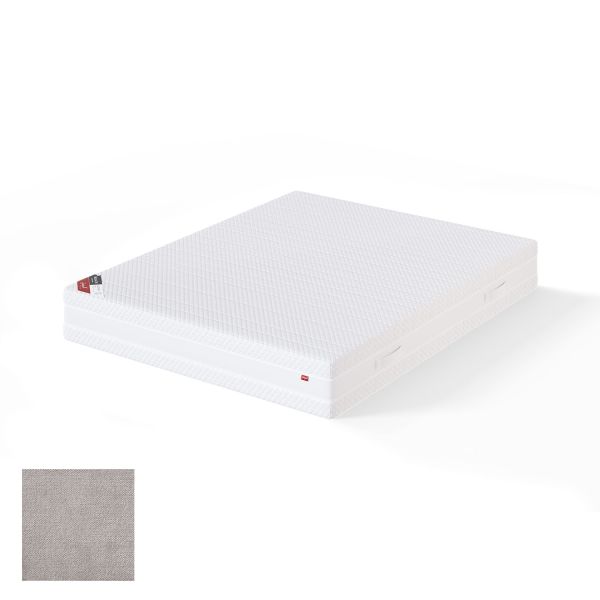 Spring mattress BLACK MULTIPOCKET CLIFF 160x200cm, soft, light grey