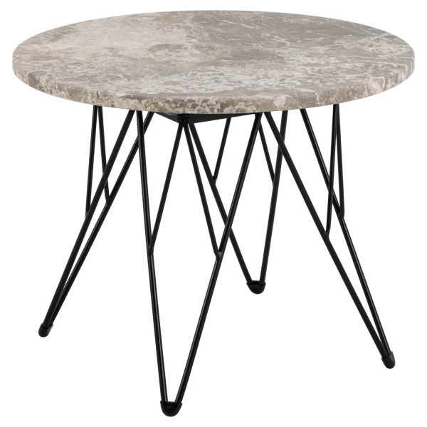 Side table PRUNUS D55xH41,4cm, brown/black