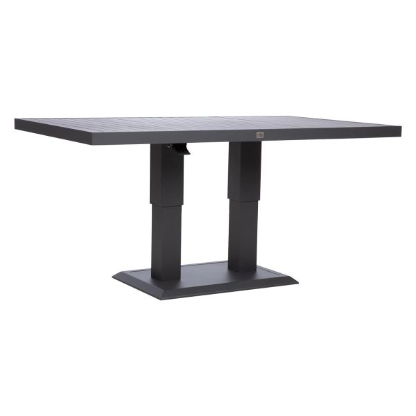 Galds TOMSON 150x90xH52-75cm, tumši pelēks