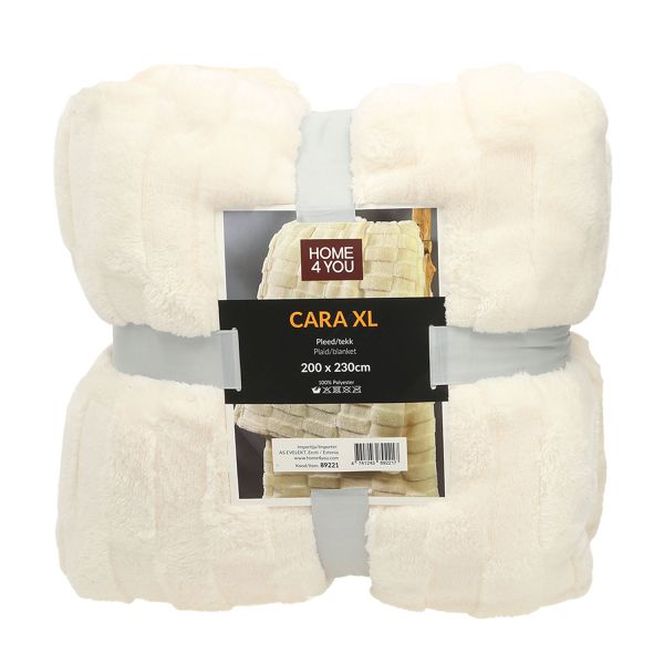 Plaid CARA XL 200x230cm, white