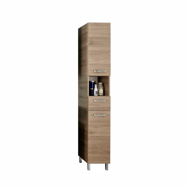 Tall bathroom cabinet 313, 30x33xH195,5cm, oak
