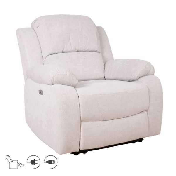 Reglainera krēsls FELICIA ar elektrisko mehānismu, dabīgi balts