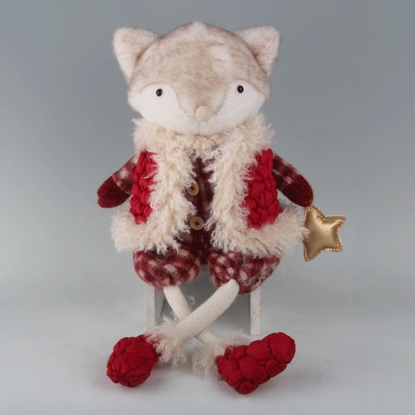 Decoration FAB HENRI H51cm, fox, red