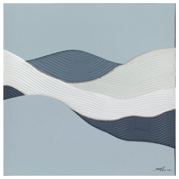 Oil painting 100x100cm, abstract sea