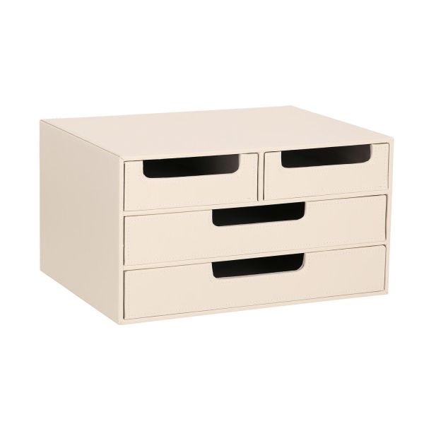 Document drawer  WILMA 34x26x18.5cm, cream
