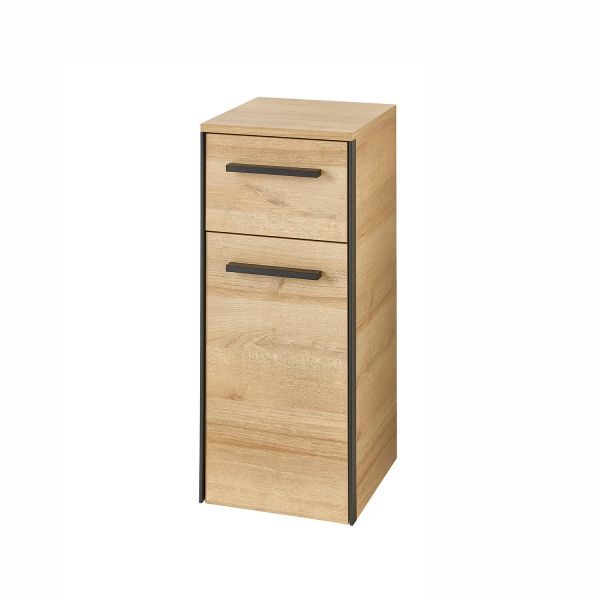 Bathroom cabinet 395, 30x33xH72cm, oak/black