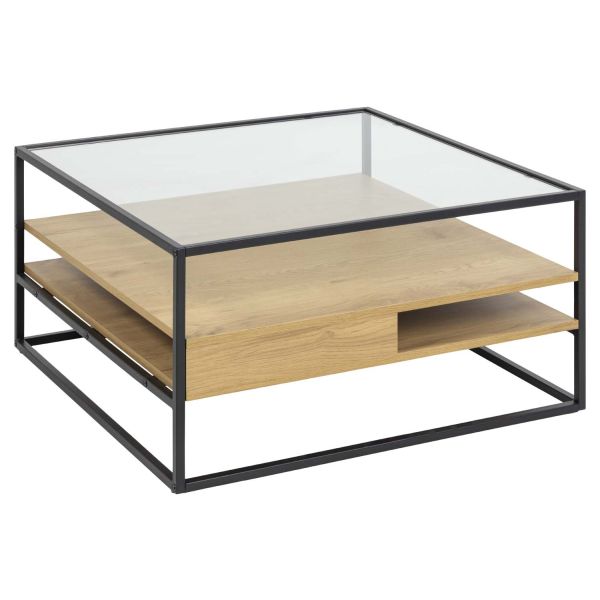 Coffee table RANDOLF 80x80xH40cm, oak
