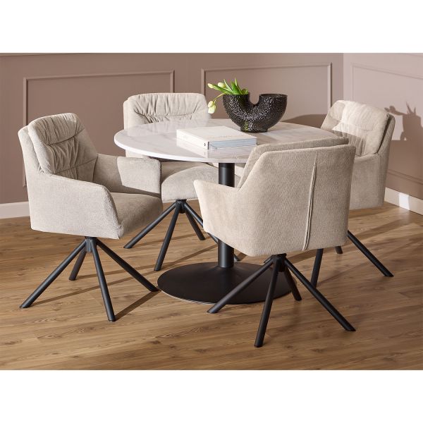 Söögilauakomplekt TARIFA D110xH75cm, beež