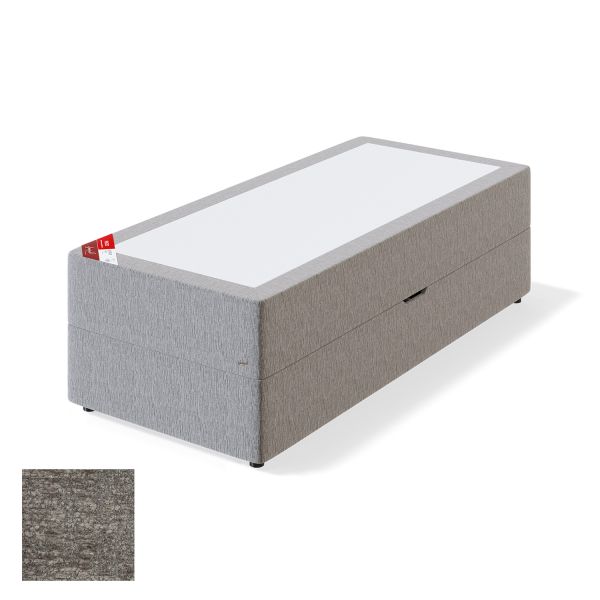 Couch RED POCKET STORAGE AVOLA 90x200cm, soft, grey