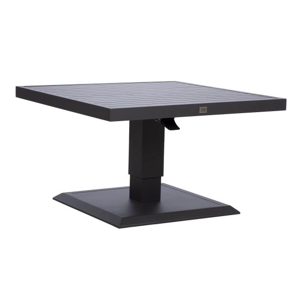 Galds TOMSON 85x85xH52-75cm, tumši pelēks