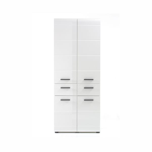 Bathroom cabinet SKIN 60x31xH182cm, white gloss