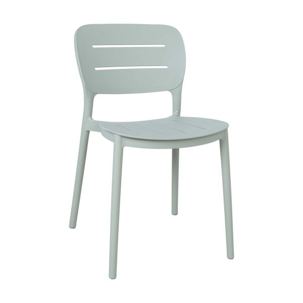 Chair MANGO 42,5x53,5xH79cm, greenish gray plastic
