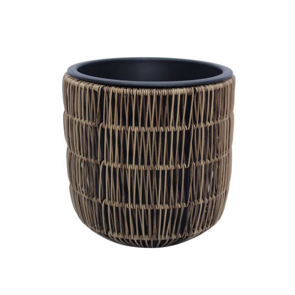 Puķu pods WICKER D27xH28cm, gaiši brūns