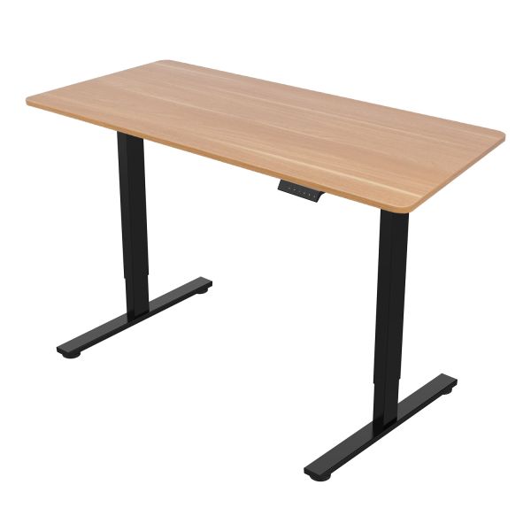Desk ERGO FIT with 1 motor 120x60xH71,5-116cm, oak/black