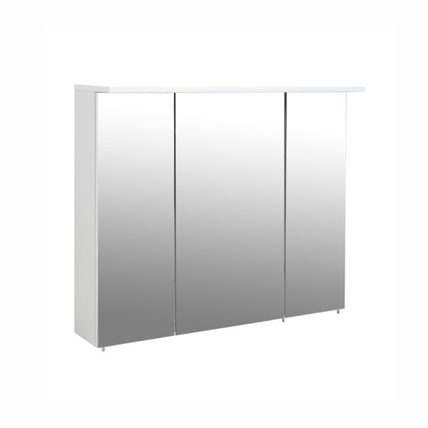 Skapītis ar spoguli ir LED apgaismojumu PROFIL 16, 90x16xH73cm, balta glancēta