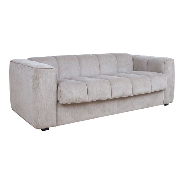 Sofa bed STELLA with spring mattress, beige