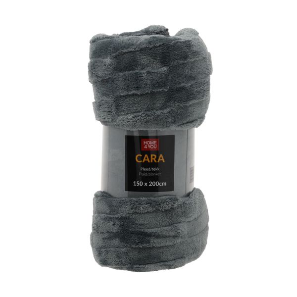 Plaid CARA 150x200cm, dark grey