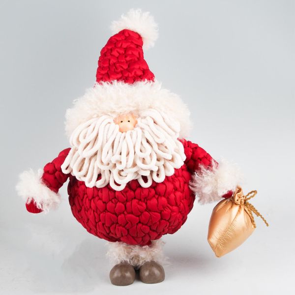 Decoration FAB CLAUS H48cm, santa, red
