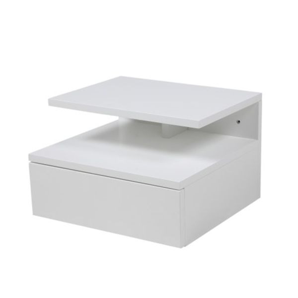 Naktsskapītis ASHLAN 35x32xH22,5cm, balts