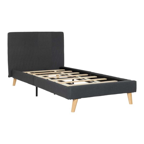 Bed JUNO 90x200cm, grey