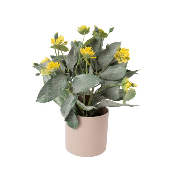 Mākslīgais zieds GREENLAND podiņā, tropisks, mix