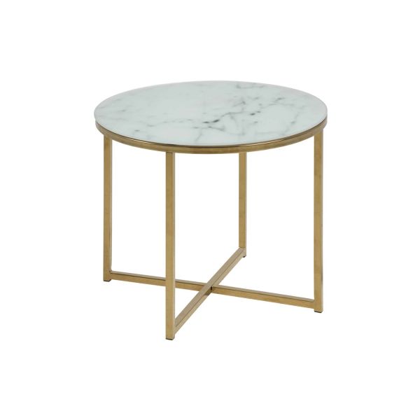 Side table ALISMA D50xH42cm, white