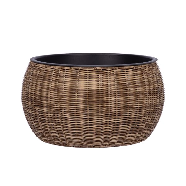 Puķu pods WICKER D48xH26cm, gaiši brūns