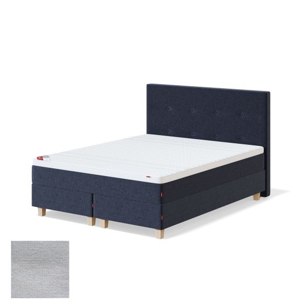 Continental bed BLUE 140x200cm, beige