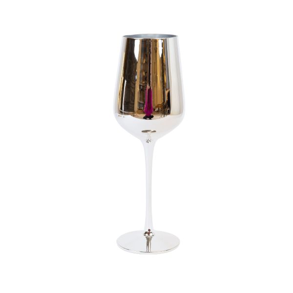 Wine goblet ROYAL H22cm, silver