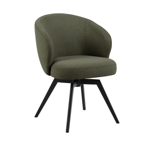 Dining chair with armrest DARLENE green