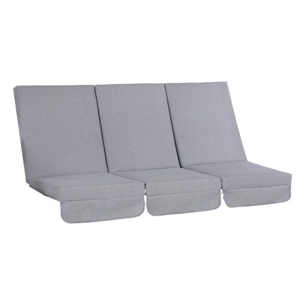 Cushion swings MONTREAL 114x52x9cm, grey, 3pc