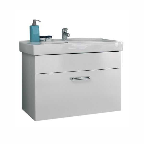 Izlietnes skapītis un izlietnes 312, 80x48xH57cm, balta glancēta