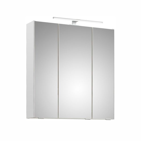 Mirror cabinet with LED lighting 30-I, 65x16xH70cm, white gloss