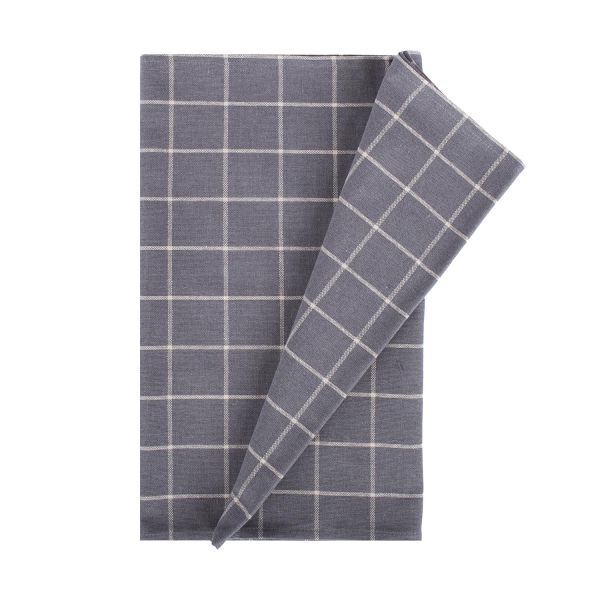 Table mat LINEN 136x136cm, gray square