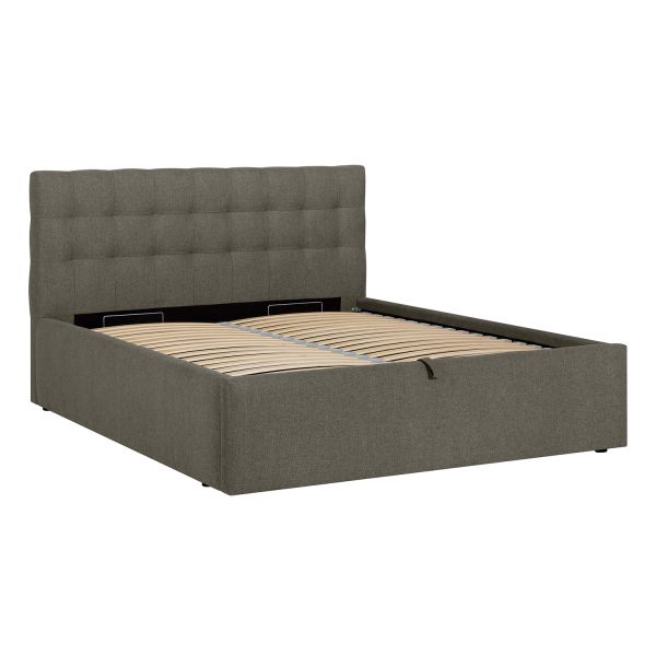 Bed LEENA 160x200cm, dark beige