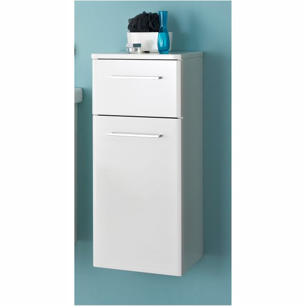 Lower bathroom cabinet 316, 30x33xH72cm, white gloss