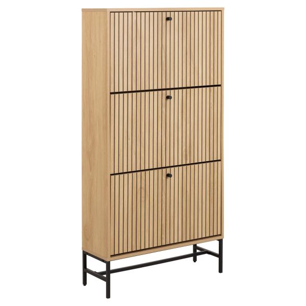 Shoe cabinet ALBANY 71,6x25xH140,4cm, natural