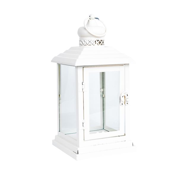 Lantern DEIA 13x13xH27cm, white